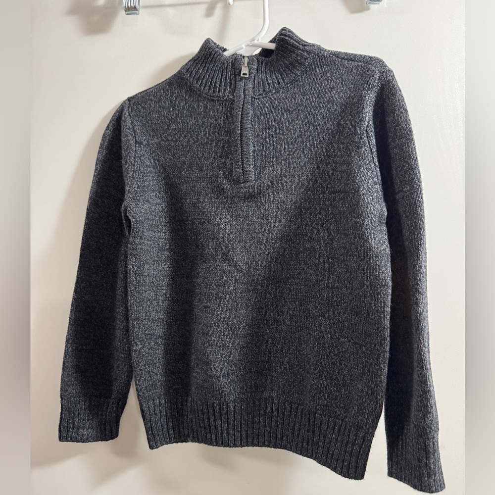 Kids' Charcoal Half-Zip Sweater
